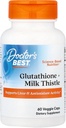 Doctor's Best Glutathione + Milk Thistle, Supports Liver & Antioxidant Activity, Non-GMO, Gluten Free, Soy Free, Vegan 60 Veggie Caps