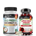 BioSchwartz ACV Apple Cider Vinegar Gummies with B Complex Vitamins (3 Month Supply) Plus Cold Pressed MCT Coconut Oil Capsules (2 Month Supply)