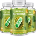 800 MG Liposomal Sulforaphane, Powerful Dual-Delivery for Maximum Absorption & Potency, Full-Spectrum Broccoli Extract, Antioxidant & Liver Supplement, 180 Softgels