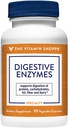 The Vitamin Shoppe Digestive Enzymes - Complete Digestive Support & Bloating Relief | Plant-Based Multi-Enzyme | 90 Veggie Caps | Vegan