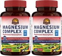 Vitalitown Magnesium Complex Supplement 500mg - NSF Certified Magnesium Glycinate, Malate, Taurate & Citrate - Chelated High Absorption & Gentle on Stomach - Vegan Non-GMO 2 Packs 240 Capsules