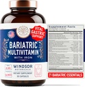 Bariatric Multivitamin with Iron - 45mg Iron Easy to Swallow, One a Day Bariatric Vitamins for Women and Men - Gastric Bypass, Gastric Sleeve Recovery Vitamin Multivitamins - 30 Caps