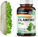BIO KRAUTER Cilantro Capsules - 800 mg 100 pcs - Vegan & Pure Cilantro Supplement for Rich Source of Antioxidants and Natural Cleansing & Detox - No Fillers, Non-GMO - 25 Days of Supply