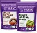 Siddhayu Organic Triphala Powder - 12 oz and Organic Arjuna Powder - 12 oz