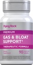 Piping Rock Bloat & Gas Support for Men & Women | 90 Tablets | Extra Strength Pills | Supplement with Enzymes, Turmeric, Ginger & More | Non-GMO & Vegetarian Formula