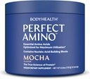 BodyHealth PerfectAmino Powder - BCAA and EAA Powder for Pre and Post Workout - Amino Acid Energy Drink for Men and Women to Support Lean Muscle and Recovery - Mocha - 30 Servings