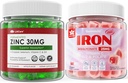 Sugar Free Zinc Gummies 2 Pack + Vegan Iron Gummies 1 Pack