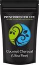 Prescribed For Life Activated Charcoal Powder, Coconut Shell Charcoal Ultra Fine Husk Food Grade Powder (44lb)