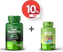 ORZAX Saw Palmetto 2000 mg 120 Vegatable Capsules and Immune Support Supplement, 9-in-1 60 Vegatables Capsules, Bundle