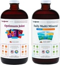 LIQUIDHEALTH Optimum Joint Glucosamine Chondroitin Supplement & Daily Multi Mineral Multivitamin Bundle for Men & Women - Sea Trace Minerals, Bone & Joint Health, Immune Support - Made in USA, Non-GMO