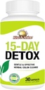 Rise-N-Shine 15 Day Detox Cleanse - Gut Health Support for Women & Men with Senna Leaf and Cascara Sagrada (30 Capsules)