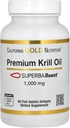 California Gold Nutrition Premium Krill Oil with SUPERBABoost, 1,000 mg, 60 Fish Gelatin Softgels