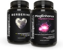 Intelligent Labs 2-in-1 Bundle of MagEnhance Magnesium Supplement (Magnesium L-Threonate Complex with Mg Glycinate and Mg Taurate) and Max Strength Berberine 500MG Capsules
