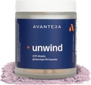 Avantera Unwind - Stress and Sleep Supplement for Adults - Support Healthy Stress Levels & Improve Sleep Efficiency - Magnesium, Melatonin, Ashwagandha, & More - 56 Vegan Capsules