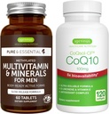 Multivitamin & Minerals for Men + High Absorption CoQ10 100mg 120 Softgels Energy Bundle, Sustained Release Advanced Multivitamin + CoQ10 with Vitamin E & D-Limonene, by Igennus