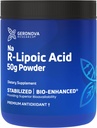 Geronova Research Bio-Enhanced Na R-Lipoic Acid Powder, 50g - 30-Day Supply - Stabilized R Alpha Lipoic Acid Powder for Flexible Dosage - Easy Mixing & Enhanced Absorption Nerve Support Supplement