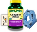 Spring Valley Cinnamon 1000 mg Dietary Supplement, 400 Count Capsules with Pill Organizer