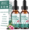 Mulittea Lymphatic Drainage Drops-Vegan 11-in-1 Lymphatic Drainage Supplements-Lymph System Support with Echinacea,Cleavers,Elderberry-Detox Cleanse-Non-GMO -2 fl oz-60 Servings-2 Pack