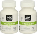 365 by Whole Foods Market, Vitamin B6 50Mg, 50 Count (Pack of 2)