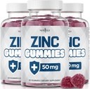 NEW AGE Zinc Gummies - 50mg High Immune Booster Zinc Supplement, Immune Defense, Powerful Natural Antioxidant, Non-GMO 180 Count (Pack of 3)