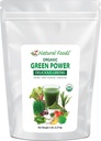 Z Natural Foods Organic Green Powder Supergreens, Superfood Powder, Antioxidant-Rich, Nutrient-Dense Greens Blend, 100% Natural Superfood, Vegan, Gluten Free, Non-GMO, Kosher, 5 Lb