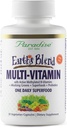 Paradise Herbs Earth's Blend Women's Once Daily Multivitamin with Iron, 48 Organic Superfoods, Probiotics, Antioxidants, Vitamins A, B12, C, D, K2, Daily Superfood, 30 Capsules