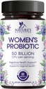 Probiotics for Women's Digestive Health - 50 Billion CFU - 5 Feminine Health Vag Strains, Prebiotic for Vaginal PH Balance, Urinary UT Health, Womens Probiotic, Shelf Stable, Bottled in USA, Capsules