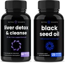NutraChamps Liver Cleanse Detox and Black Seed Oil Capsules Bundle
