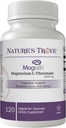 Magtein Magnesium L-Threonate Supplement – 2000 Mg L-Threonate Magnesium Supplement for Sleep, Calm, Memory, & Brain Fog – Non-GMO Magtein – 120 Vegetarian Capsules by Nature's Trove