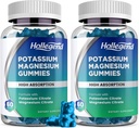 Potassium Magnesium Gummies, High Absorption Potassium Citrate 99mg Magnesium Citrate 180mg, Chewable Gummy Supplements for Leg Cramps & Muscle, 120 Count
