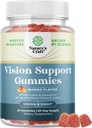 Vision Support Gummies for Adults - Lutein and Zeaxanthin Supplements for Eye Health - Potent Lutein Eye Vitamins for Blue Light Protection Dryness Strain Support & Visual Sharpness - 60 Count