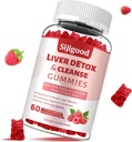 Liver Cleanse Detox and Repair Gummies - Silymarin Milk Thistle Supplement with Artichoke, Dandelion and Elderberry - Liver Support Supplement - 60 Raspberry Flavored Gummies