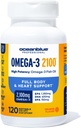 Oceanblue Professional Omega 3 2100-120 ct - High Potency Triple Strength Burpless Fish Oil with EPA, DHA & DPA - Wild Caught - Natural Orange Flavor, 60 Servings