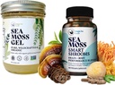 HAPPY FOX Brain & Body Convenience Capsules Bundle - Organic Sea Moss Gel & Smart Shrooms Capsules - Irish Sea Moss & Mushroom Complex, Nootropic Brain Supplements for Memory & Focus