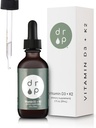 Vitamin D3 + K2 Drops with 1000 IU of Plant Based D3 and 45 mcg of K2, 2 oz Liquid Supplement for Bone Strength, Improved Mood - No Artificial Preservatives, Unflavored, with Coconut MCT Oil