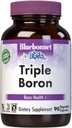 Bluebonnet Triple Boron 3 mg Trace Mineral Bone Support - Boron Supplement for Men & Women with Citrate Aspartate & Glycinate - Vegan, Non-GMO - 90 Vegetarian Capsules, 90 Day Supply