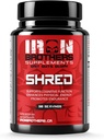 Iron Brothers Supplements Shred for Men & Women | Strong Appetite Suppressant for Weight Loss Management | Supports Cognitive Function Promotes Endurance Increases Energy - Fat Burner - Reduce Craving
