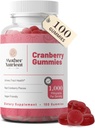Mother Nutrient Cranberry Gummies Supplement for Women & Kids- Urinary Tract Health- Less Tart & 90% Less Sweet, Gluten-Free, Non-GMO, Vegan - Pure Cranberry Extract 1000mg - 100 Count.