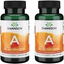 Swanson Vitamin A 10,000 IU (3,000 mcg RAE) Natural Nourishment for Bone, Skin Health, Vision Support & Immune System Function - High Absorption Vitamin A 250 Softgels (2 Pack)