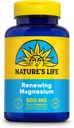 Nature's Life Renewing Magnesium 500 mg - Magnesium Citrate, Magnesium Malate, Magnesium Oxide Plus Vitamin B-6 - Muscles and Nerves Support - Lab Verified (100 Servings, 100 VegCaps)