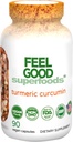FeelGood Superfoods 1000mg Turmeric Curcumin Capsules, Fortified with 95% Curcumin Extract and Black Pepper Extract, 90 Count