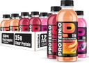 Protein2o Hydration Drink - 2-in-1 Liquid Clear Whey Protein Isolate and Electrolyte Drink - 15g Protein, Vitamins B5, B6 - Post-Workout Recovery - 16.9 Fl Oz - 12 Count Flavor Fusion Variety Pack