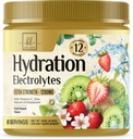 Hydration Replenisher Daily Electrolyte Drink Mix – Rapid Hydration Powder with 6 Electrolytes & Minerals, Zero Sugar, Keto, Vegan, Non-GMO & Sugar-Free Electrolyte Powder Tub - 60 Servings