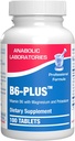 Calcium Magnesium B6 Supplement - Clinically Formulated Vitamin B6 50mg Complex for Energy Metabolism Krebs Cycle Heart Bone and Nerve Support with B1 B2 Niacin and Potassium (100 Servings)
