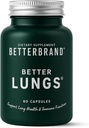 Betterbrand BetterLungs Daily Respiratory Health Supplement (60 Capsules) | with NAC, Vitamin D, Elderberry, Ginseng, Mullein, and Reishi Mushroom | for Lung Health and Allergy Relief (Pack of 1)