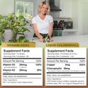 Go Nutrients Liquid Vitamin D3 with K2 (MK-7) & Liquid Chlorophyll | Sodium Copper Chlorophyllin Supplement | Vegan-Friendly