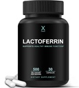 HUMANX Lactoferrin 500mg - Powerful Serving Size (Gluten Free, Non GMO, Soy Free Supplements) - A Component in Colostrum - USA Made, Supports Healthy Immunity, Iron Utilization & Absorption