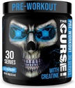 JNX SPORTS The Curse! Pre Workout Powder for Men & Women, Caffeine, Beta-Alanine, Creatine, L-Citrulline, 30 Servings, Blue Raspberry Flavor – Boost Energy, Strength & Focus