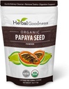 Herbal Goodness Papaya Seed Powder 4oz - Digestive Enzymes & Gut Health Support | Gluten Free, Detox & Colon Cleanse Papaya Powder | USDA Organic, Non-GMO, Vegan Friendly - 1 Pack