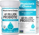 Physician's CHOICE Probiotics 60 Billion CFU - 10 Strains + Organic Prebiotics - Immune, Digestive & Gut Health - Supports Occasional Constipation, Diarrhea, Gas & Bloating - for Women & Men - 84ct